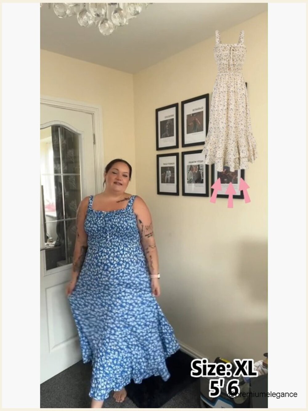 Floral Boho Maxi Dress Square Neck Strapped Swing A-Line Sundress Beach - Picture 7 of 7